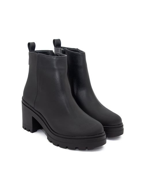 Botín Negro Liso Tipo Combat 30701